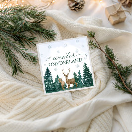 Winter ONEderland Party Napkins スタンダードカクテルナプキン