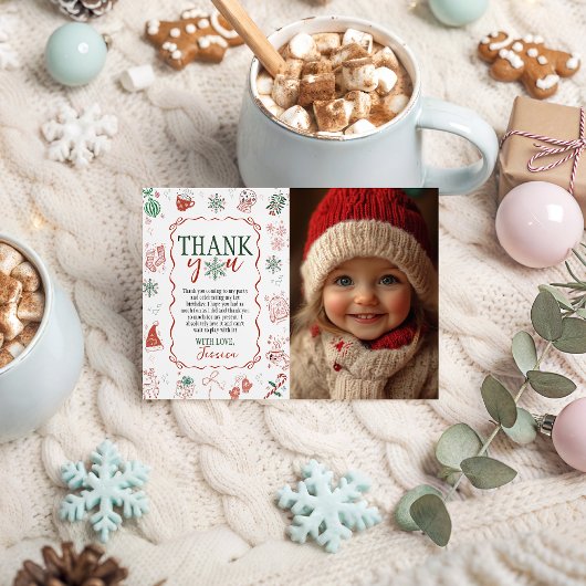 Winter ONEderland Photo Thank You 招待状