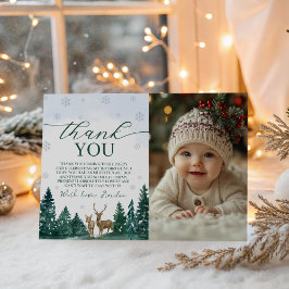 Winter ONEderland Photo Thank You 招待状
