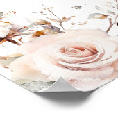 Winter ONEderland Pink Gold Birthday Welcome ポスター (角)