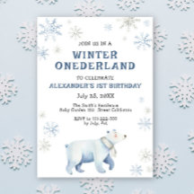 Winter Onederland Polar Bear 1st Birthday 