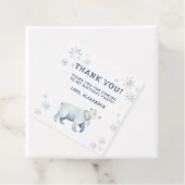 Winter Onederland Polar Bear Birthday Thank You フェイバータグ (インサイチュ)