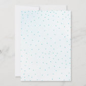 Winter Onederland Silver Blue Glitter 1st Birthday 招待状 (裏面)