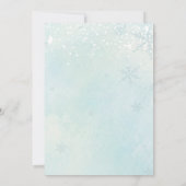 Winter Onederland Silver Glitter Baby 1st Birthday 招待状 (裏面)