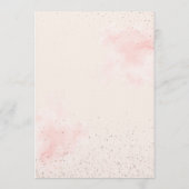 Winter ONEderland Silver Pink Glitter 1st Birthday 招待状 (裏面)