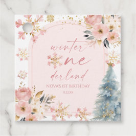 Winter Onederland Snowflake 1st Birthday Party フェイバータグ