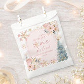 Winter Onederland Snowflake 1st Birthday Party フェイバーバッグ (クリップ留めされた状態)