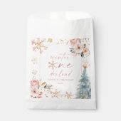 Winter Onederland Snowflake 1st Birthday Party フェイバーバッグ (正面)