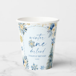 Winter Onederland Snowflake 1st Birthday Party 紙コップ