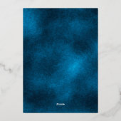 Winter Onederland snowflakes first birthday party 箔招待状 (裏面)