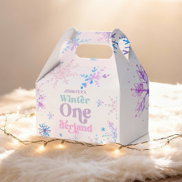 Winter Onederland Snowflakes Girl Snow Birthday フェイバーボックス