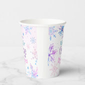 Winter Onederland Snowflakes Girl Snow Birthday 紙コップ (右)