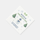 Winter Onederland Snowman 1st Birthday スタンダードカクテルナプキン (角)
