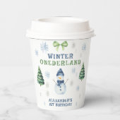 Winter Onederland Snowman 1st Birthday  紙コップ (裏面)