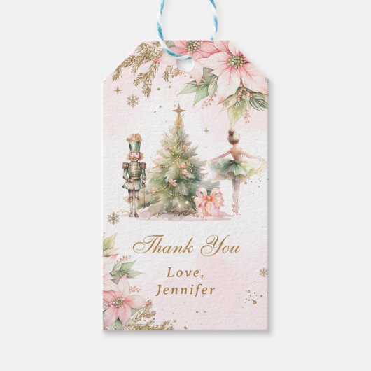 Winter Onederland the Nutcracker Birthday Thank yo ギフトタグ (正面)