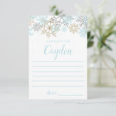 Winter Onederland Time Capsuleノートカードブルー エンクロージャーカード (スタンド正面)