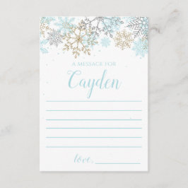 Winter Onederland Time Capsuleノートカードブルー エンクロージャーカード