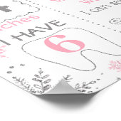 Winter Onederland Wonderland Birthday board ポスター (角)