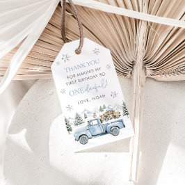 Winter Onederland Woodland Animals 1st Birthday ギフトタグ