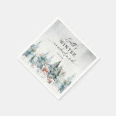 Winter ONEderland Woodland Animals 1st Birthday スタンダードカクテルナプキン (角)