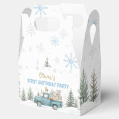 Winter Onederland Woodland Animals Birthday フェイバーボックス (オープン)