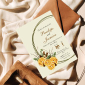 Winter oranges slices citrus wedding 招待状