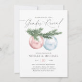 Winter Ornament Gender Reveal 招待状 (正面)