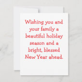 Winter Owl Christmas Wishes カード (裏面)