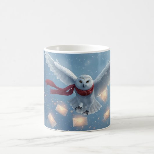 “Winter Owl Magic” Christmas Owl コーヒーマグカップ (中央)