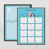 Winter Owls 2012カレンダーはがき ポストカード (正面/裏面)
