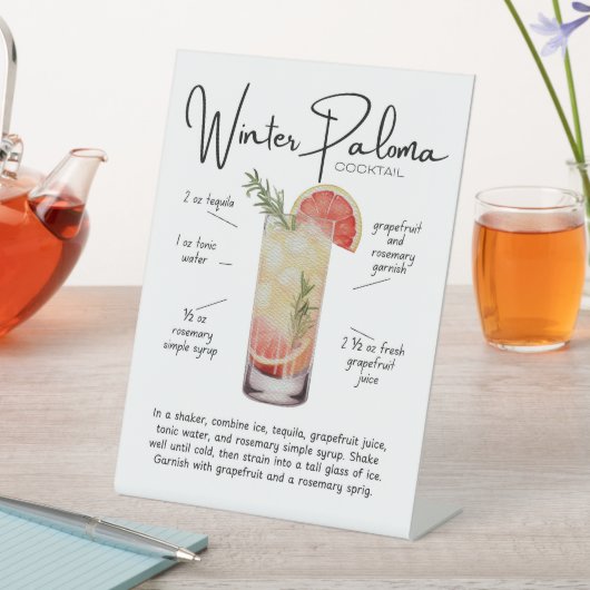 Winter Paloma Cocktail Pedestal Sign 台座サイン (インサイチュ)