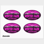 Winter Parkコロラド州ピンクの楕円形のシール 楕円形シール (シート)