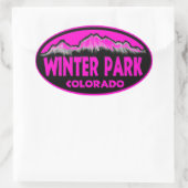 Winter Parkコロラド州ピンクの楕円形のシール 楕円形シール (バッグ)