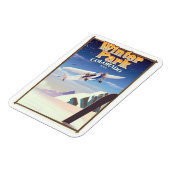 Winter Parkコロラド州ヴィンテージ旅行ポスター マグネット (左側)