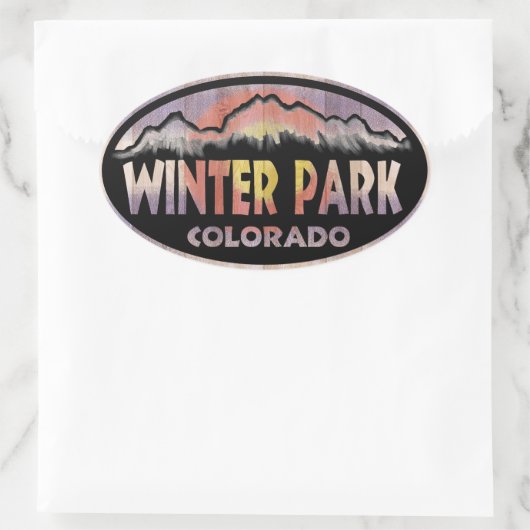 Winter Parkコロラド州旗の楕円形のシール 楕円形シール (バッグ)