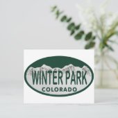 Winter Parkライセンス楕円 ポストカード (スタンド正面)