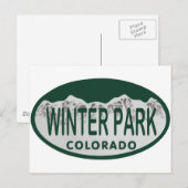 Winter Parkライセンス楕円 ポストカード (正面/裏面)