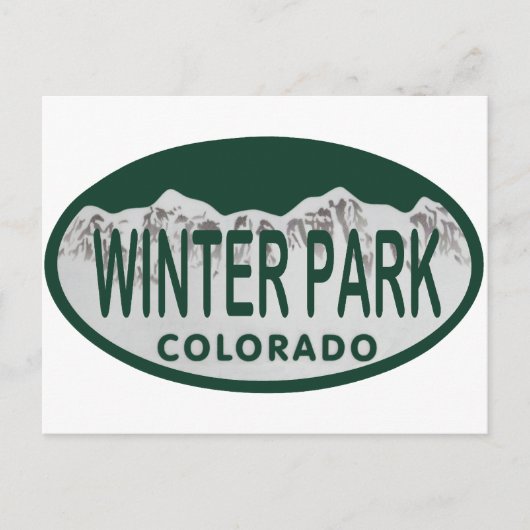 Winter Parkライセンス楕円 ポストカード (正面)