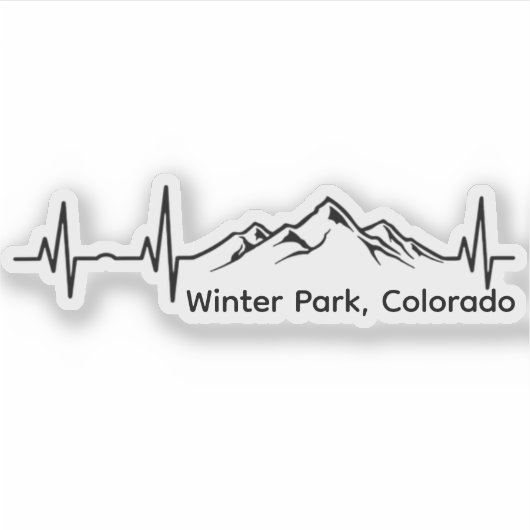 Winter Park Colorado Heartbeat シール (正面)