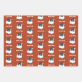 Winter Party Christmas Toy Cat  ラッピングペーパーシート (正面)