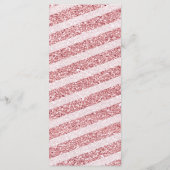 Winter Pastel Pink Snowflake Sleigh Baby Shower メニュー (裏面)