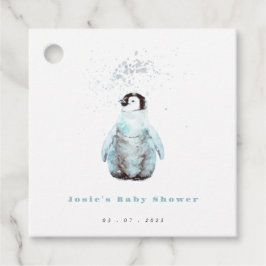 Winter Penguin Baby Shower フェイバータグ