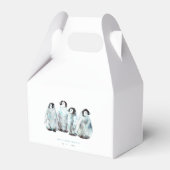 Winter Penguin Baby Shower フェイバーボックス (裏面サイド)