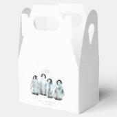 Winter Penguin Baby Shower フェイバーボックス (オープン)