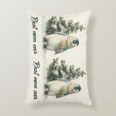 Winter Penguin “Best Mom Ever” Design アクセントクッション (正面(垂直))