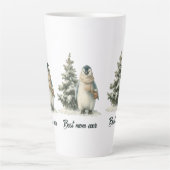 Winter Penguin “Best Mom Ever” Design カフェラテマグ (正面)