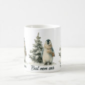 Winter Penguin “Best Mom Ever” Design コーヒーマグカップ (中央)