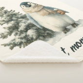 Winter Penguin “Best Mom Ever” Design シェルパブランケット (3/4)