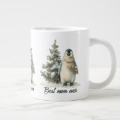 Winter Penguin “Best Mom Ever” Design ジャンボコーヒーマグカップ (右)