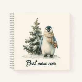 Winter Penguin “Best Mom Ever” Design ノートブック